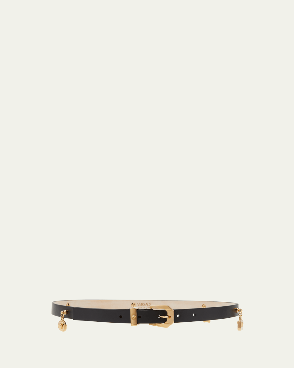H20 Medusa Charm Leather & Brass Belt